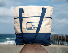 Load image into Gallery viewer, Beneath The Waves Mesh Bottom Beach Tote
